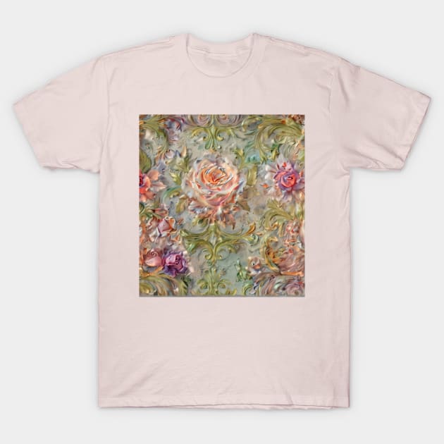 AI generated image Pastel Spring roses T-Shirt by Khala